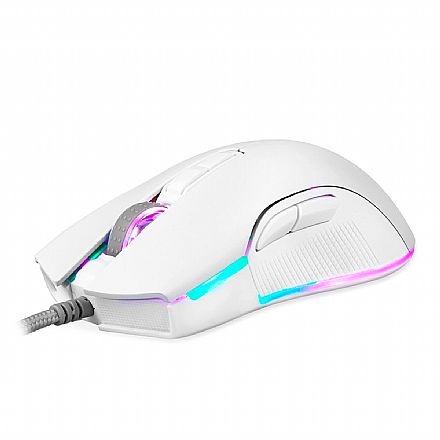 Mouse Gamer Motospeed V70 Essential - 12400dpi - 7 Botões - Branco - FMSMS0117BRO