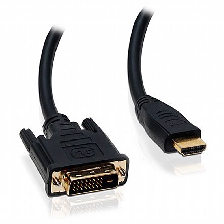 Cabo Conversor DVI-D para HDMI Versão 1.3 - (DVI-D M x HDMI M) - 1.8 metros - Comtac 9106