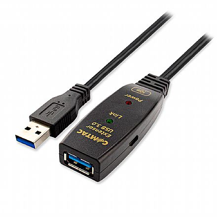 Cabo Extensor USB 3.0 AM/AF com Amplificador de Sinal - 10 metros - Comtac 9374