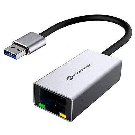 Adaptador USB para RJ45 - Gigabit Ethernet - USB 3.0 - Goldentec 46507