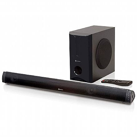 Soundbar 2.1 Goldentec - 180W RMS - Com Subwoofer - Conexões USB e Bluetooth - 36445