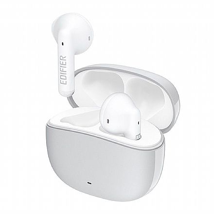 Fone de Ouvido Bluetooth Earbud Edifier TWS W100T - Bluetooth 5.1 - com Case Carregador - Branco e Cinza - W100TWT