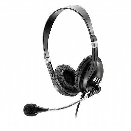 Headset Multilaser Acoustic - Microfone - Controle de volume - Conector P2 - PH041