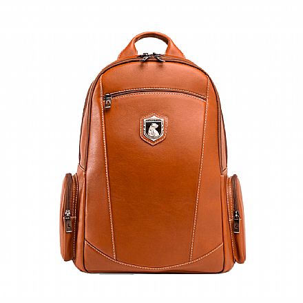 Mochila de couro legítimo Nordweg Águia - Italiano Caramelo - para Notebook - NW074A-CA