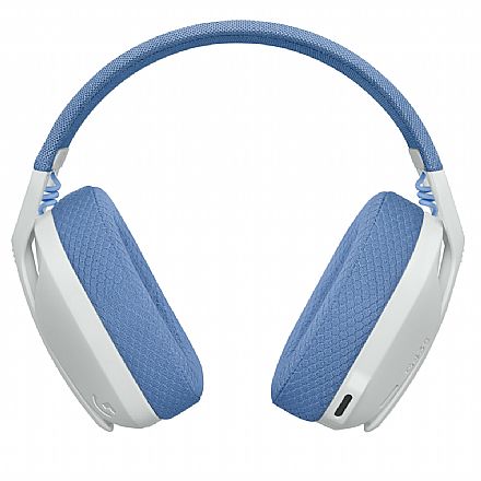 Headset Gamer Sem Fio Logitech G435 - Drivers 40mm - Ultra Leve - Receptor USB LightSpeed ou Bluetooth - Branco - 981-001073