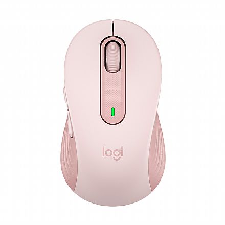 Mouse sem Fio Logitech M650 Signature - Receptor USB Logi Bolt ou Bluetooth - 2000dpi - Rosa - 910-006251