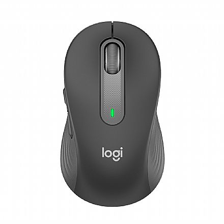 Mouse sem Fio Logitech M650 Signature L - Receptor USB Logi Bolt ou Bluetooth - 2000dpi - Grafite - 910-006231