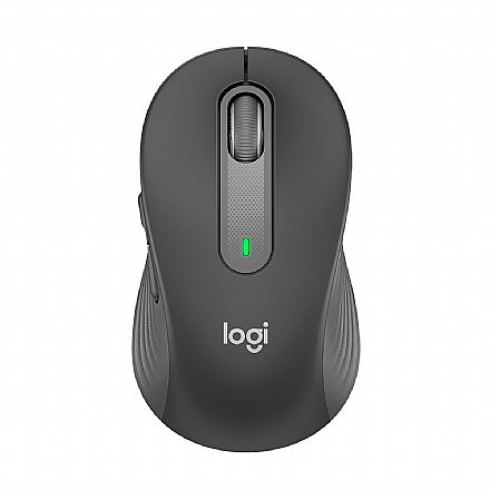 Mouse sem Fio Logitech M650 Signature L - Receptor USB Logi Bolt ou Bluetooth - 2000DPI - Grafite - 910-006231 - Open box