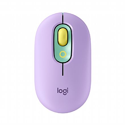 Mouse sem Fio Logitech POP Daydream - Lilás - 4000dpi - 4 Botões - Botão Emoji Customizável - 910-006550