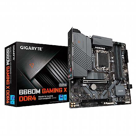 Placa Mãe Gigabyte B660M Gaming X (LGA 1700 - DDR4 4400 O.C) - Chipset Intel B660 Express - USB 3.2 - Slot M.2 - 2.5GbE
