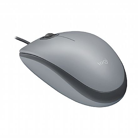 Mouse Logitech M110 Silent - USB - 1000dpi - Cinza - 910-005494