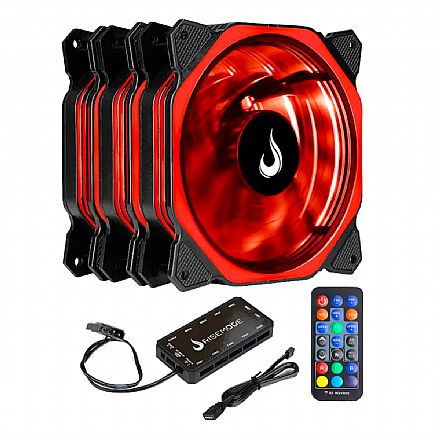 Kit 3 Coolers 120mm Rise Mode Aura RGB - RM-AU-02-RGB