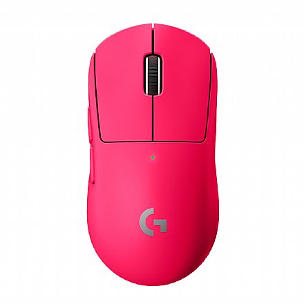 Mouse Gamer Sem Fio Logitech G Pro X Superlight - 25.600dpi - Sensor HERO 25K - Receptor USB LightSpeed - 1ms - Rosa - 910-005955