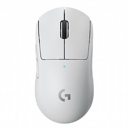 Mouse Gamer Sem Fio Logitech G Pro X Superlight - 25.600dpi - Sensor HERO 25K - Receptor USB LightSpeed - 1ms - Branco - 910-005941