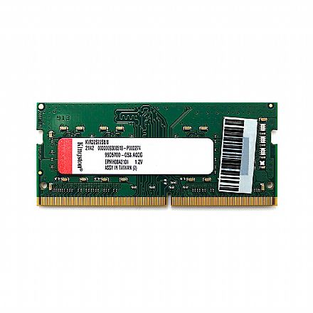 Memória SODIMM 8GB DDR4 3200MHz Kingston - para Notebook - CL22 - KVR32S22S8/8