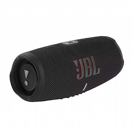 Caixa de Som Portátil JBL Charge 5 - 40W RMS - À Prova D`água IPX7 - Preto - JBLCHARGE5BLK