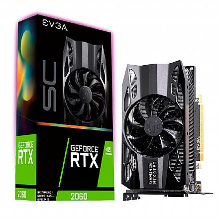 Placa de Vídeo GeForce RTX 2060 6GB GDDR6 192bits - EVGA SC Gaming - 06G-P4-2062-KR