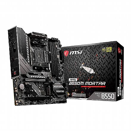 MSI B550M MAG Mortar (AM4 - DDR4 4400 O.C) - Chipset AMD B550 - USB 3.2 - Slot M.2 - Micro ATX