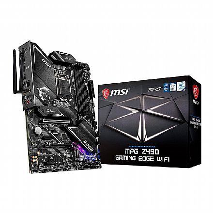 Placa Mãe MSI Z490 MPG Gaming Edge WiFi (LGA 1200 - DDR4 5000) - Chipset Intel Z490 - Wi-Fi e Bluetooth - Slot M.2 - ATX
