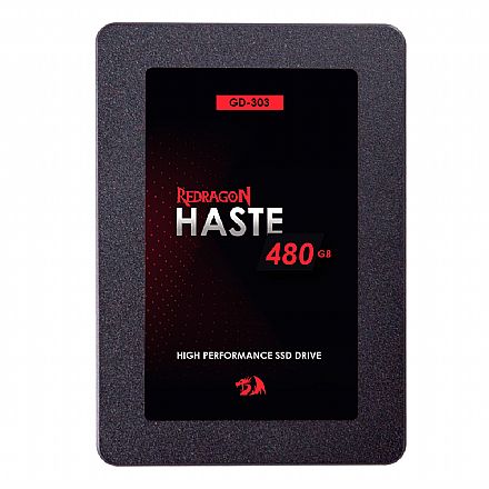 SSD 480GB Redragon Haste - SATA - Leitura 550MB/s - Gravação 470MB/s - GD-303