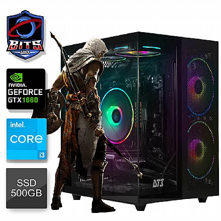 PC Gamer Bits 2025 - Intel i3 12100F, 16GB, SSD 500GB, Vídeo GeForce GTX 1660 - Windows 11