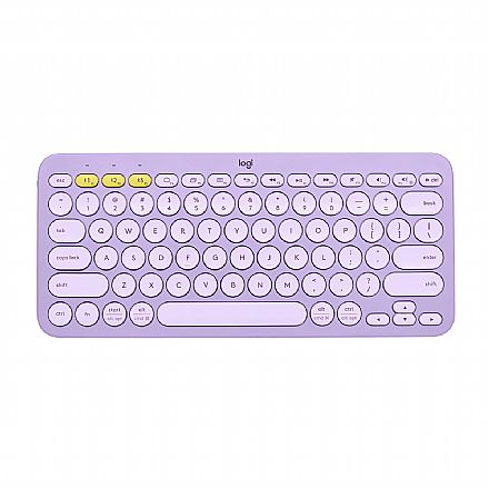 Teclado sem Fio Logitech K380 - Bluetooth - para computador, tablet e telefone - Padrão US - Lilás - 920-011391