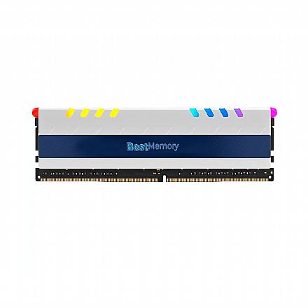 Memória 16GB DDR4 3200MHz Best Memory Highlander - RGB - Branca - BT-D4-16G-3200DW-RGB