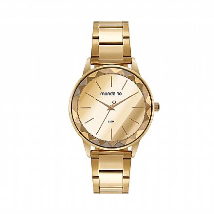 Relógio Feminino Mondaine Espelhado Dourado - 32487LPMVDE1