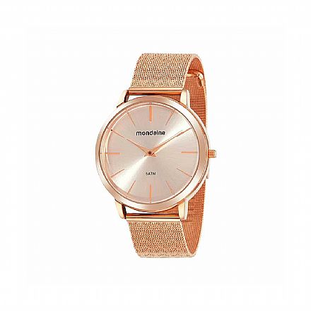 Relógio Feminino Mondaine Malha de Aço Rosé - 76784LPMVRE3