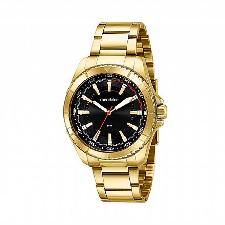 Relógio Masculino Mondaine Casual Efeito 3D Dourado - 32242GPMVDE1