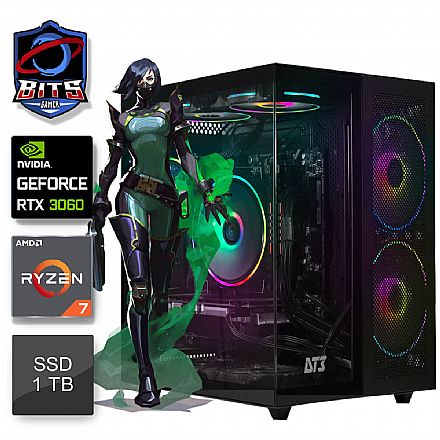 PC Gamer Bits 2025 - Ryzen 7 5700X, 16GB, SSD 1TB, Video GeForce RTX 3060 - Windows 11