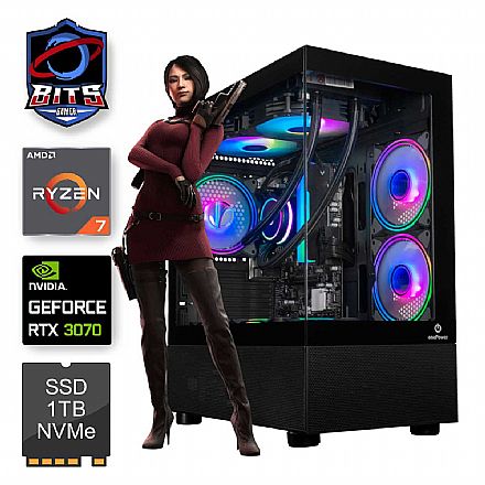 PC Gamer Bits 2025 - Ryzen 7 5800X, 16GB, SSD 1TB, Video GeForce RTX 3070 - Windows 11