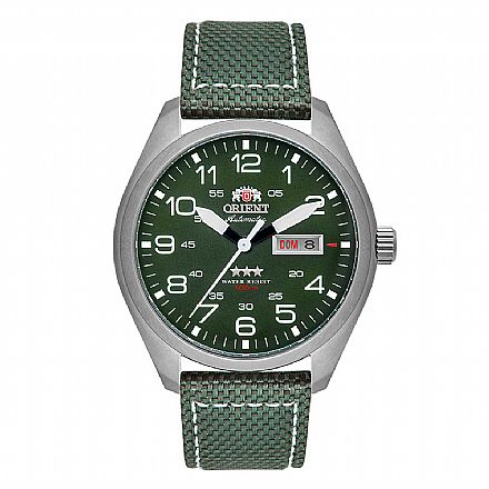 Relógio Masculino Orient Militar - Mecanismo Automático - Verde - F49SN020E2EP