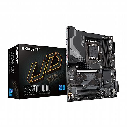 Placa Mãe Gigabyte Z790 UD (LGA 1700 - DDR5 7600 O.C) - Chipset Z790 - USB 3.2 - 4 x Slot M.2 - 2.5GbE LAN - Micro ATX
