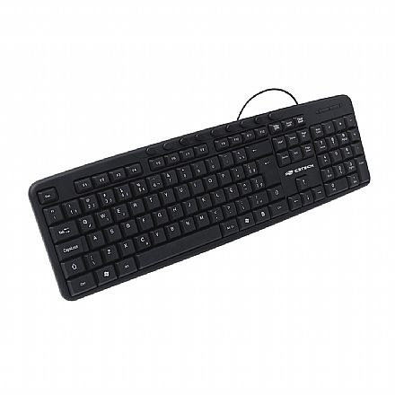 Teclado USB Multimídia C3Tech KB-M40BK - ABNT2 - Preto