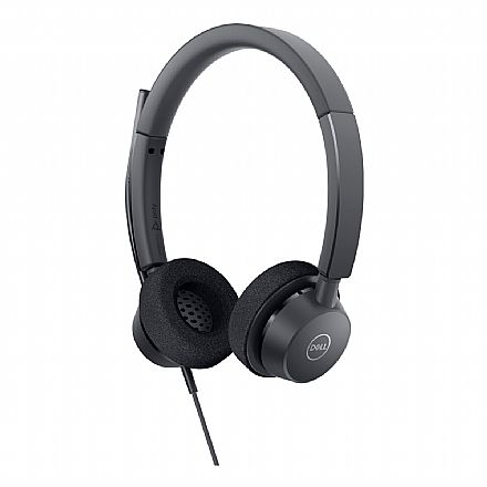 Headset Dell Pro WH3022 - Soundguard - Controle de Volume - Cancelamento de Ruído - USB - Preto