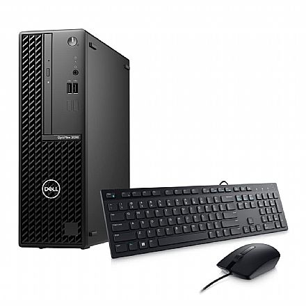 Computador Dell Optiplex 3090 Small Desktop - Intel i3 10100, RAM 16GB, SSD 480GB, Kit Teclado e Mouse, Windows 10 Professional - Outlet