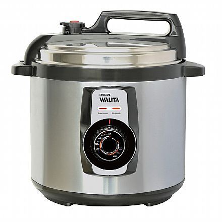 Panela de Pressão Elétrica Philips Walita - 127V - 900W - Capacidade de 5 Litros - Digital com 11 Ajustes - Acabamento Inox - RI3103/76