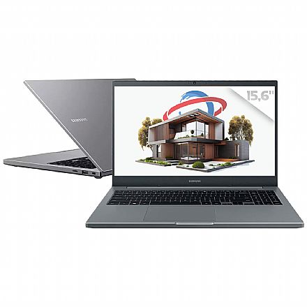 Notebook Samsung Book - Intel i7 1165G7, RAM 16GB, SSD 256GB, GeForce MX450, Tela 15.6" Full HD, Windows 11 - Cinza - NP550XDA-XU1BR