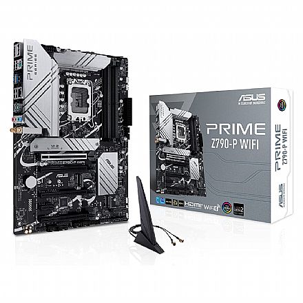 Placa Mãe Asus Prime Z790-P WIFI (LGA 1700 - DDR5 7200 O.C) - Chipset Intel Z790 - Wi-Fi & Bluetooth - Slot M.2 - ATX