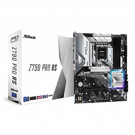 Placa Mãe ASRock Z790 Pro RS (LGA 1700 - DDR5 7200 O.C) - Chipset Intel Z790 - USB 3.2 - Slot M.2 - ATX