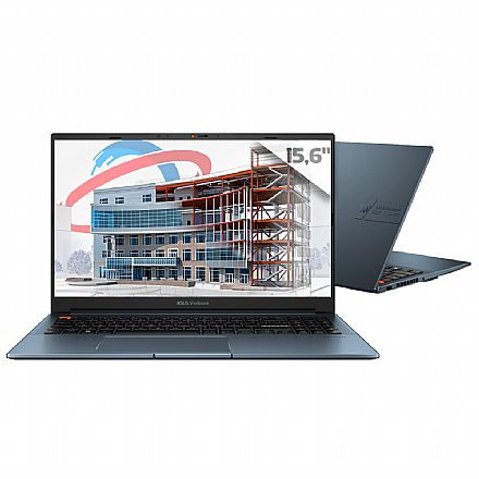 Notebook Asus VivoBook Pro K6502HC-LP095W - Intel i9 11900H, RAM 16GB, SSD 2TB, GeForce RTX 3050, Tela 15.6" Full HD 144Hz, Windows 11 - Quiet Blue