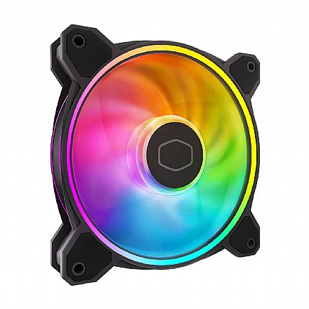 Cooler 120mm Cooler Master MasterFan MF120 HALO² - LED ARGB - Preto - MFL-B2DN-21NP2-R2