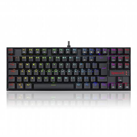 Teclado Mecânico Gamer Redragon Kumara Pro - ABNT2 - Switch Blue Magnetico - Iluminação RGB - Preto - K552RGB-PRO PT-BLUE