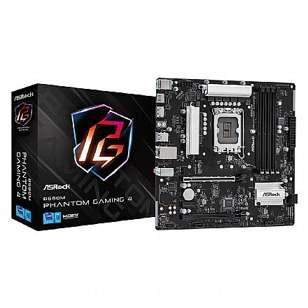 Placa Mãe ASRock B660M Phantom Gaming 4 - (LGA 1700 DDR4 5333 O.C) - Chipset B660 + Windows 11 Professional