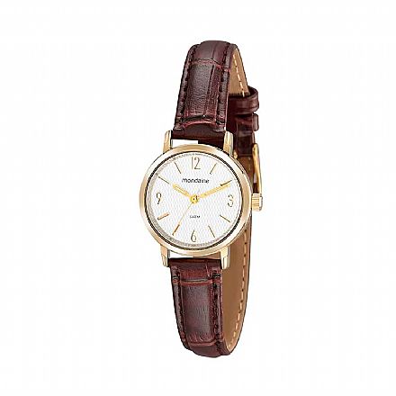 Relógio Feminino Mondaine Pulseira Croco Marrom - 99554LPMVDH1