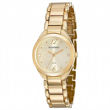 Relógio Feminino Mondaine Social Dourado - 53566LPMVDE1