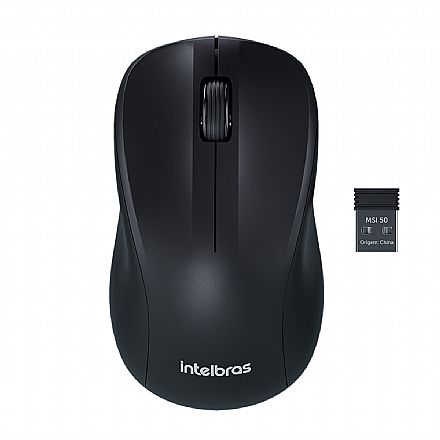 Mouse sem Fio Intelbras Msi 50 - 2.4GHz - 1200dpi - Preto