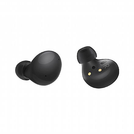 Fone de Ouvido Bluetooth Earbud Samsung Galaxy Buds 2 - Case Carregador - Cancelamento de Ruído ANC - Branco e Preto - SM-R177NZKPZTO