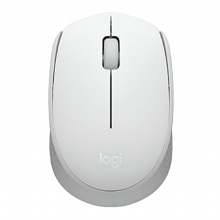 Mouse sem Fio Logitech M170 - 2.4GHz - 1000dpi - Branco - 910-006864